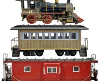 MDC G-Scale Big Trains Locomotive and Boxcars
