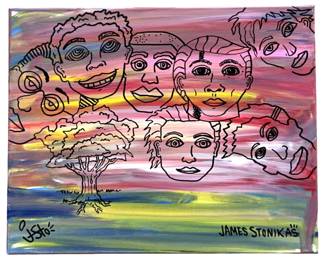 Signed James Stonikas Acrylic on Canvas
