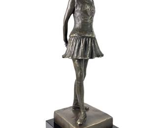 Signed Degas Little Dancer Bronze Sculpture
