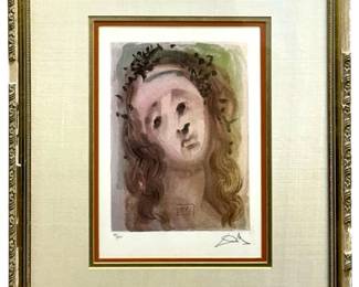 Hand Signed Dali “Purgatory 10" Offset Lithograph
