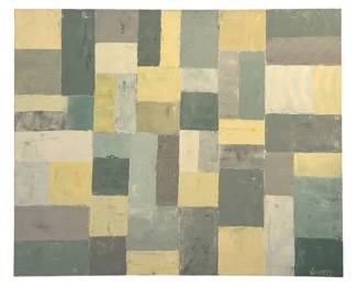 Signed Michelle Y Williams Patchwork Oil on Canvas
