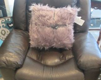 Contemporary Recliner in Dark Brown