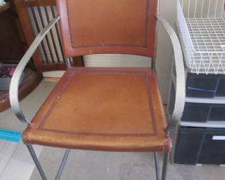 Leather & Metal-Frame Chair