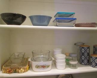 Corning Ware & Vision Pie Plate, Ramekins, Canister Set