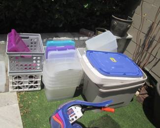 Plenty of Organizing Bins, Crates, Baskets, Containers