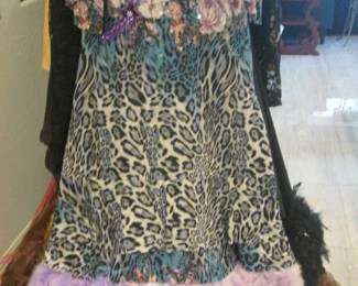 Beaded Flowers, Animal Print & Feathery Poof!