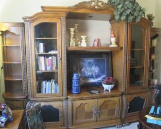 "El Dorado" Wall Unit Components, Side & End Piers for Display and Storage, By Aico Furniture, 135" X 28" X 92" High