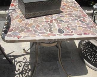Pebble-Top Patio Table