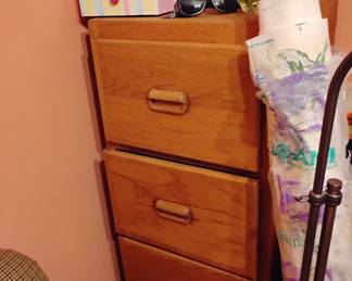 Wood 4 tier file cabinet. $75