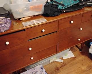 Mid Century teak chest of drawers. $500