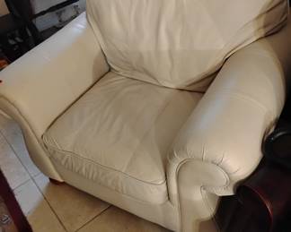 White leather sofa chair. Clean and scratch free. $200