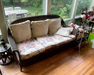 Wicker Sofa, End Tables ++
