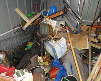Shed full of yard items