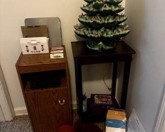Large Ceramic Christmas Tree side tables