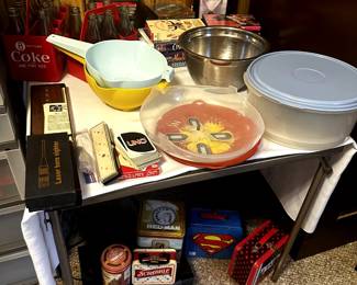 Misc. Bowls Strainers vintage tin Lunchboxes