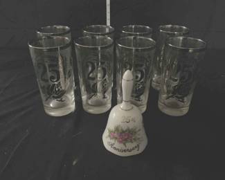 25th Anniversary Glasses Bell