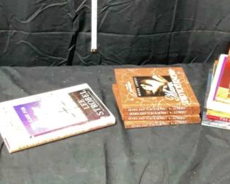 13 Piece Set of Christmas Easter Books  2 TimberWick Candles
