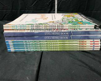 Set of 10 Adult Coloring Books