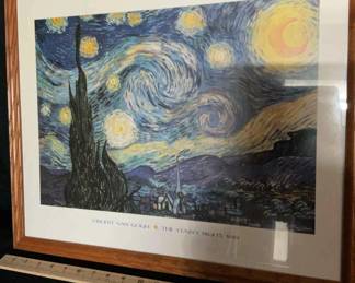 Framed Van Gogh The Starry Night Portrait