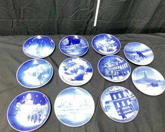 11 Piece BG Bing Gordahl Porcelain Plate Set