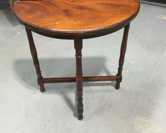 Antique Half Moon SolidWood Side Table