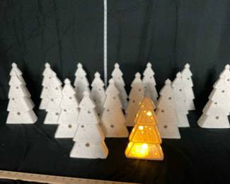 White Ceramic Lightable Christmas Trees