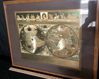 Framed Blaeu Wall Map 