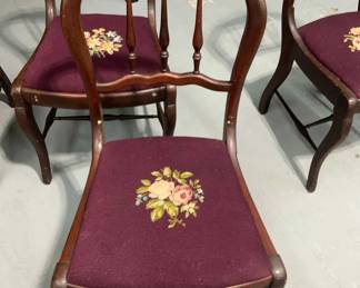 Set Of Victorian Scrolled Side Chairs