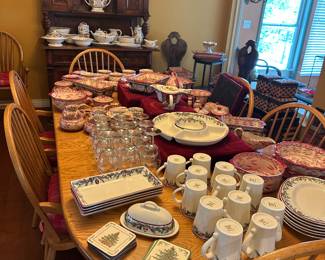 HUGE amount of QVC Temp-tations old world dishes and some Pfaltzgraff Christmas serving items