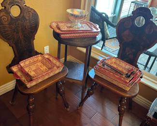 Antique chairs and table