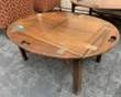 Vintage Wooden Butlers Table - Sides Fold Up to Form a Tray