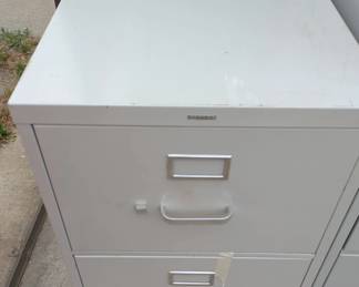 Two Drawer Metal File Cabinet