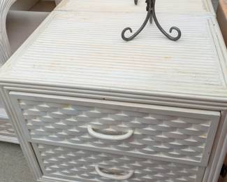 TWO MCM Decorative Cream Nightstands