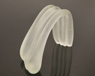 Signed Post-Modern art glass