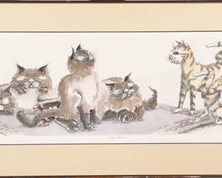 Enid Groves colored etching S/N