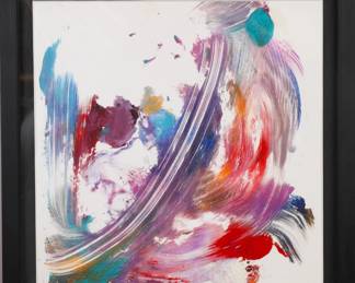 Tempera / Paper abstract painting