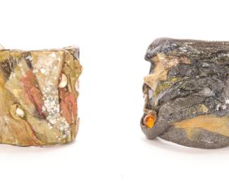 Artist made Post-Modern leather bracelets
