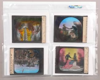 Antique Civil War era magic lantern slides - Scenes from the  Civil War and Lincoln's assassination