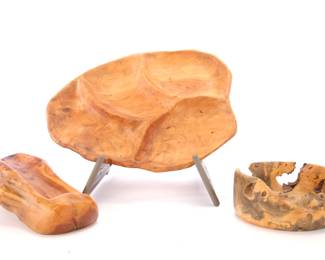 Carved wood bowls
