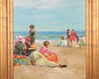 Jacques Deveau oil/ canvas painting