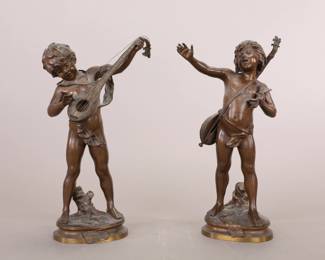 Auguste Moreau bronze sculptures