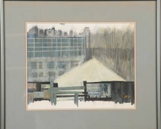 Signed Mixed Media painting