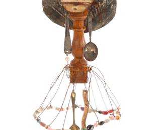 angel found objects sculpture