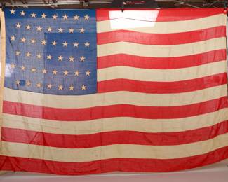 Antique 45 Star American Flag (1850s)