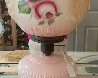 Hand painted gone with the wind lamp