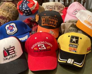 Collection of baseball hats