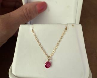 14k ruby necklace 