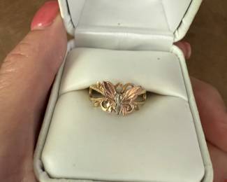 10k gold butterfly ring 