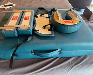 Portable "gently used" massage table w/ accessories 