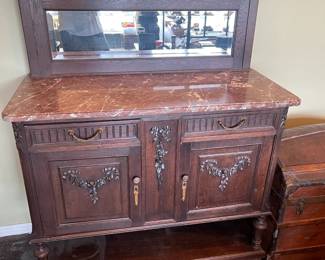 Marble top sideboard, wonderful condition. 